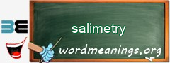 WordMeaning blackboard for salimetry